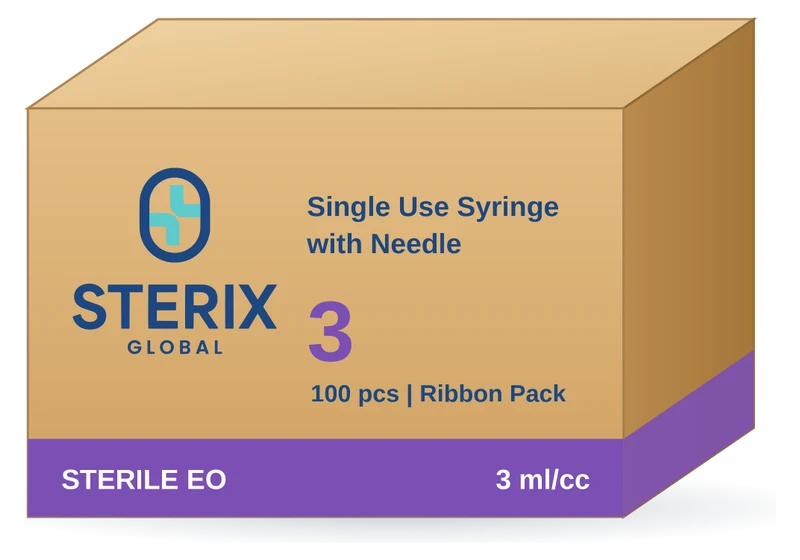 Sterix Global 3 mL syringe box, purple box