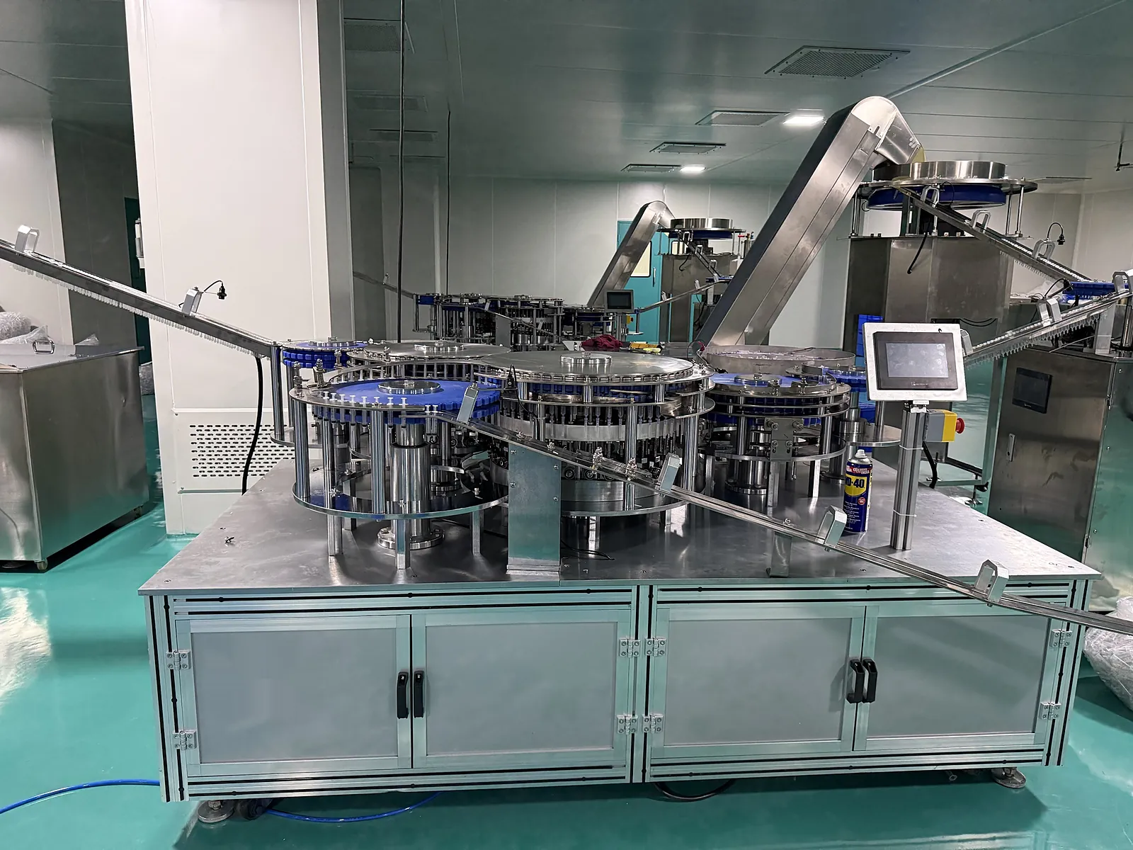 Automated syringe assembly machine at the Sterix Global plant