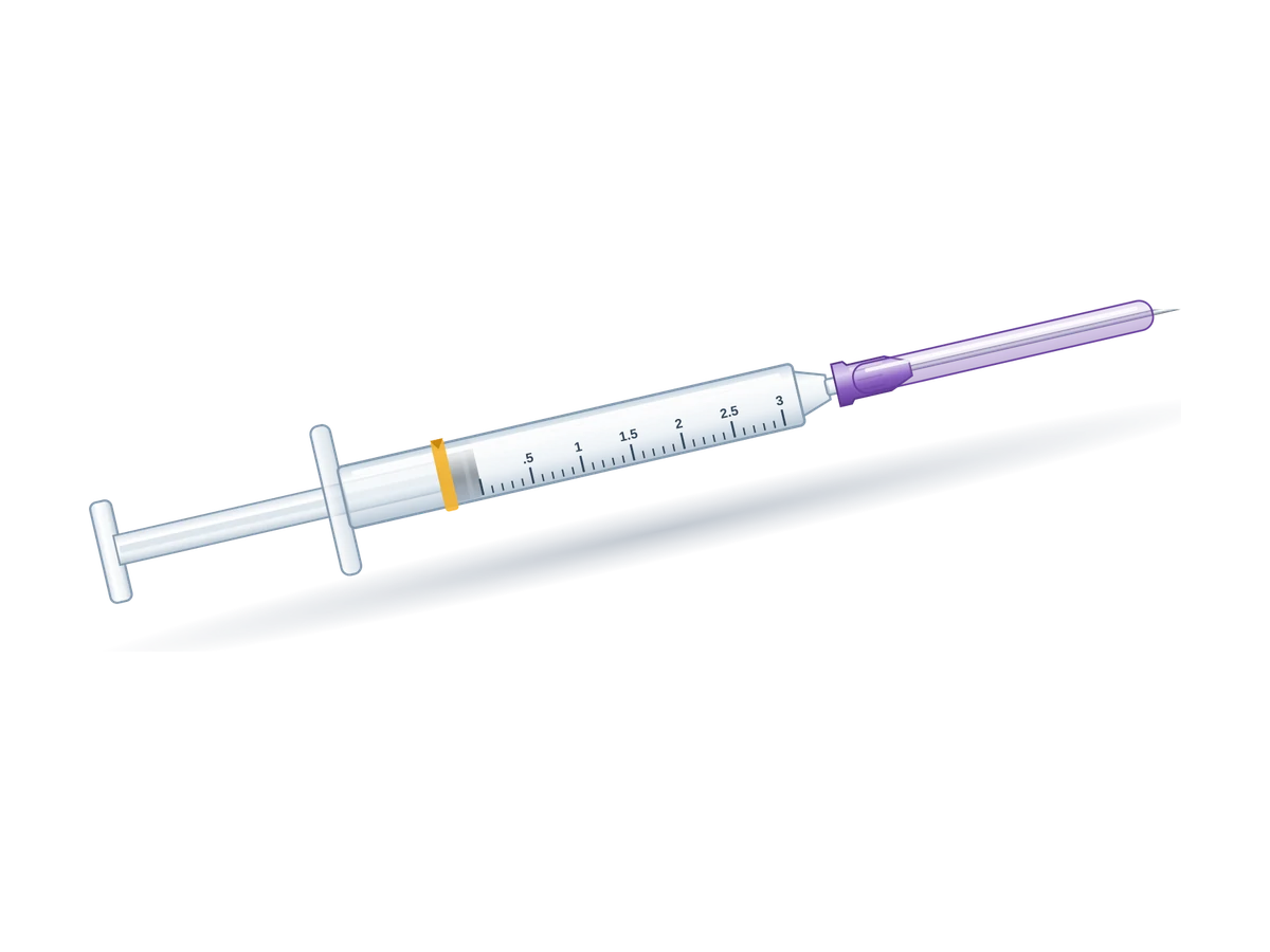 Illustration of the Auto-Disable Syringe with Needle