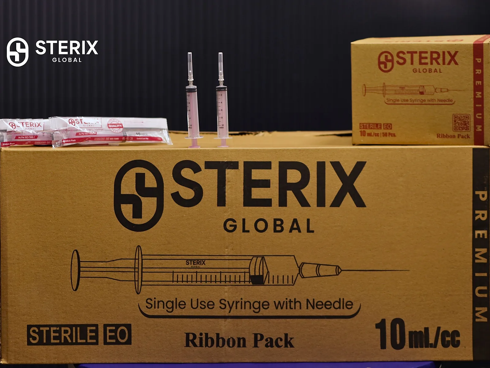 Sterix Global cartons of 10 mL syringes with needle