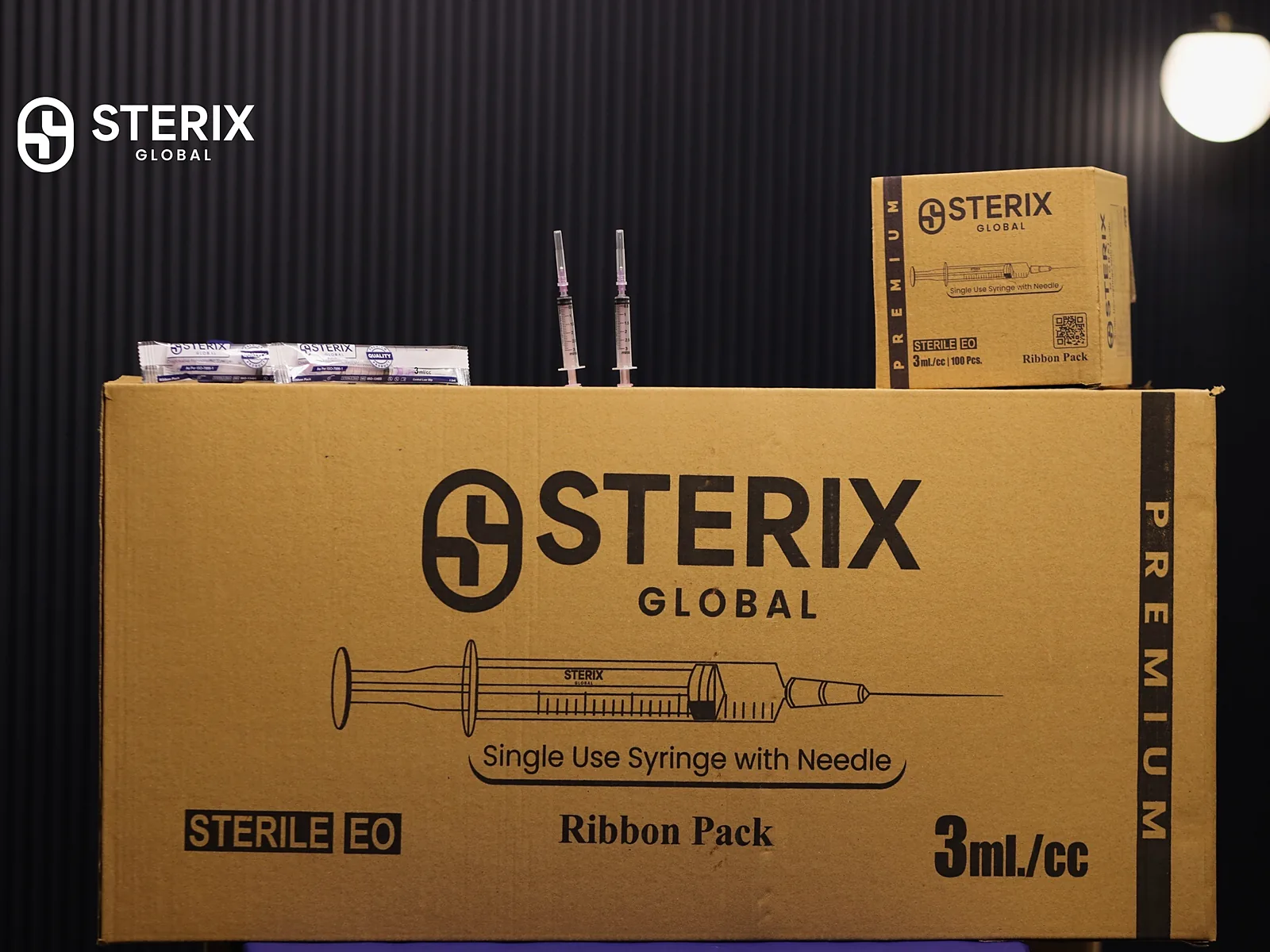 Sterix Global outer carton for 3 mL syringes with needle